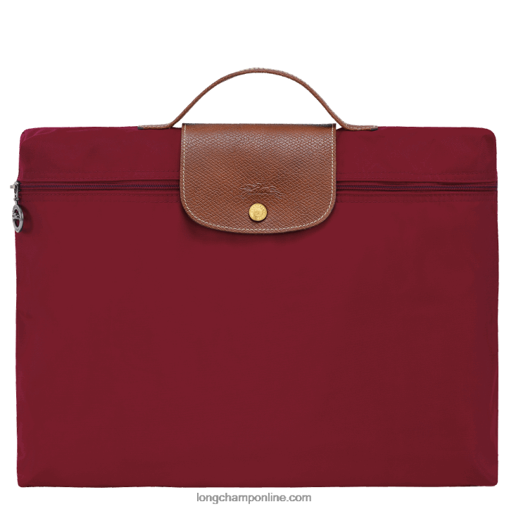 Red F8FL487 Le Pliage Original Briefcase S Men Longchamp