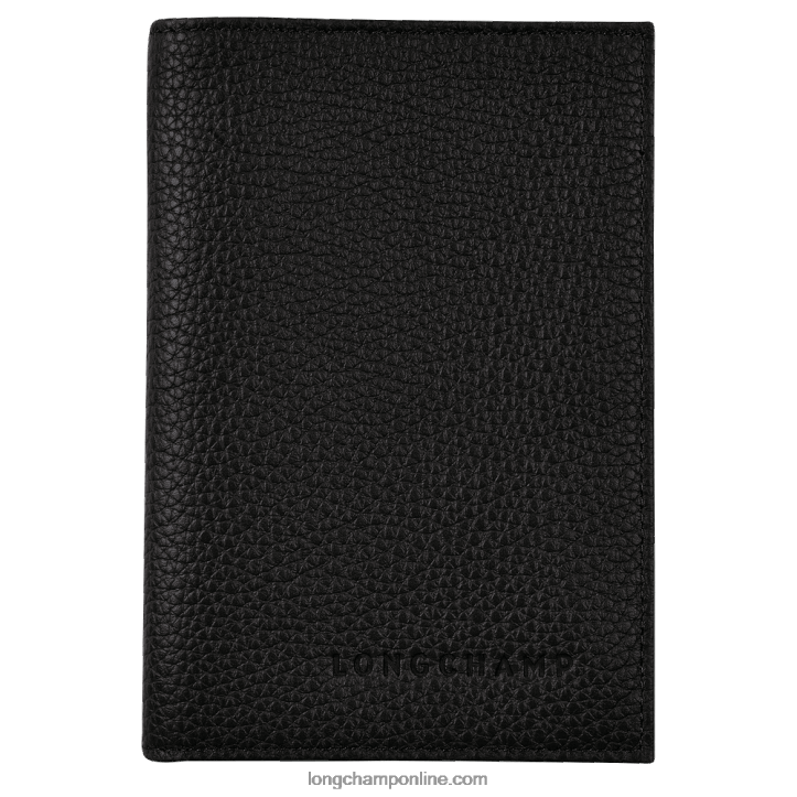Black F8FL724 Le Foulonne Passport cover Men Longchamp