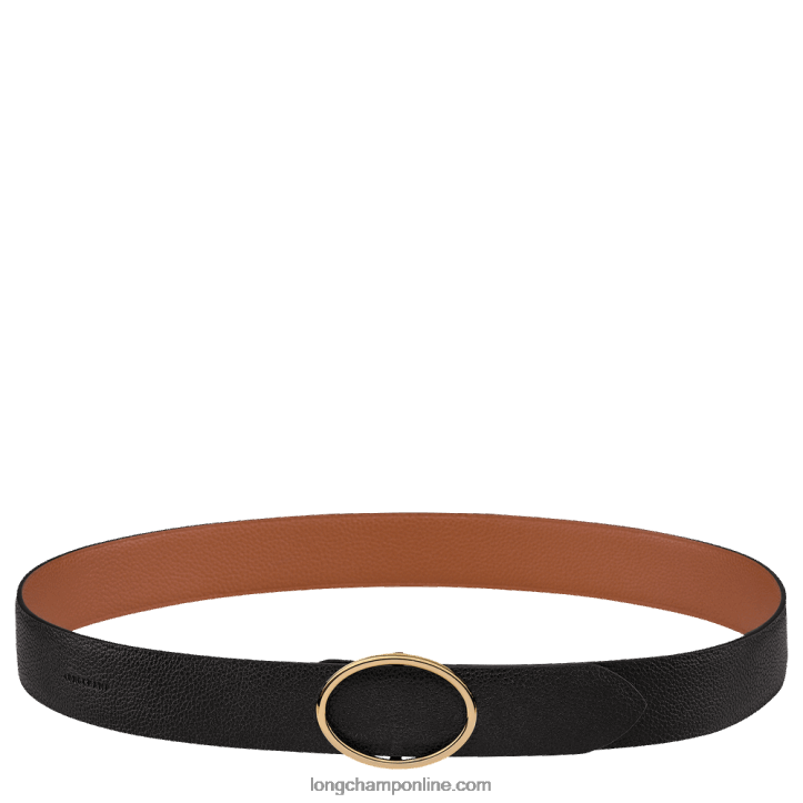 Black/Caramel F8FL960 Le Foulonne Ladies' belt Women Longchamp