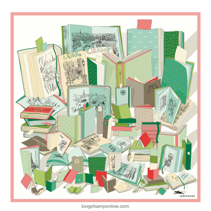 Celadon F8FL1051 Spring/Summer 2023 Collection Silk scarf 90 Women Longchamp