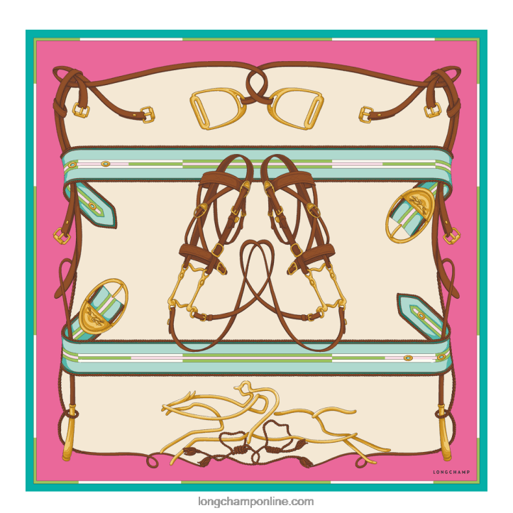 Fuchsia F8FL1047 Spring/Summer 2023 Collection Silk scarf 90 Women Longchamp