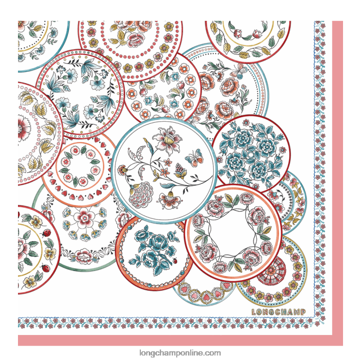 Ivory F8FL1042 Spring/Summer Collection 2022 Silk scarf Women Longchamp