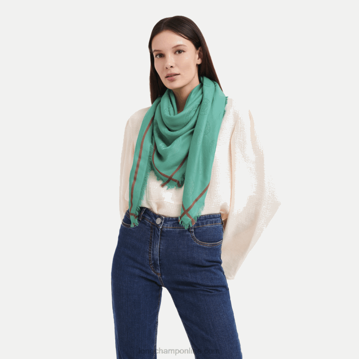 Turquoise F8FL977 Spring/Summer 2023 Collection Shawl Women Longchamp