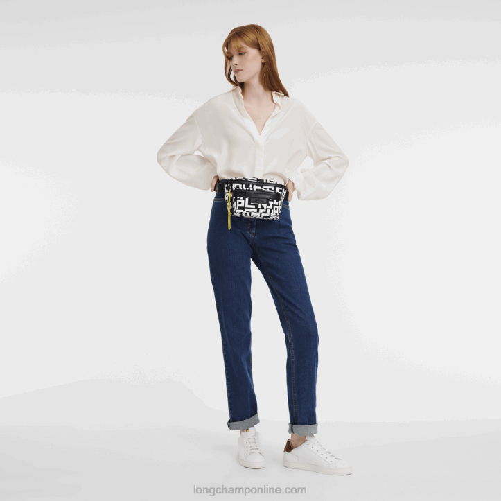 Black/White F8FL455 Le Pliage LGP Belt bag M Women Longchamp