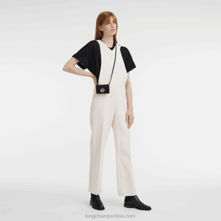 Black F8FL516 Box Trot Coin purse with shoulder strap Women Longchamp