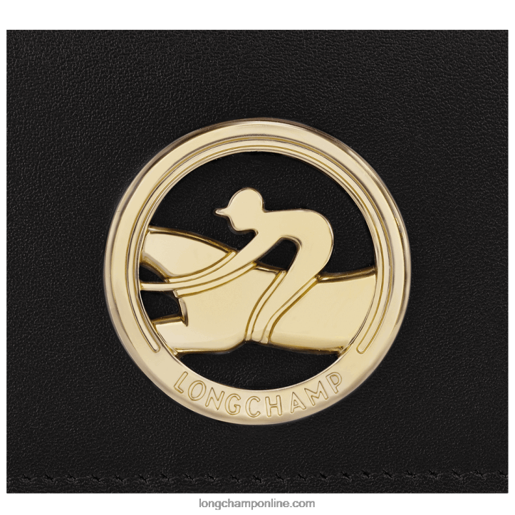 Black F8FL516 Box Trot Coin purse with shoulder strap Women Longchamp