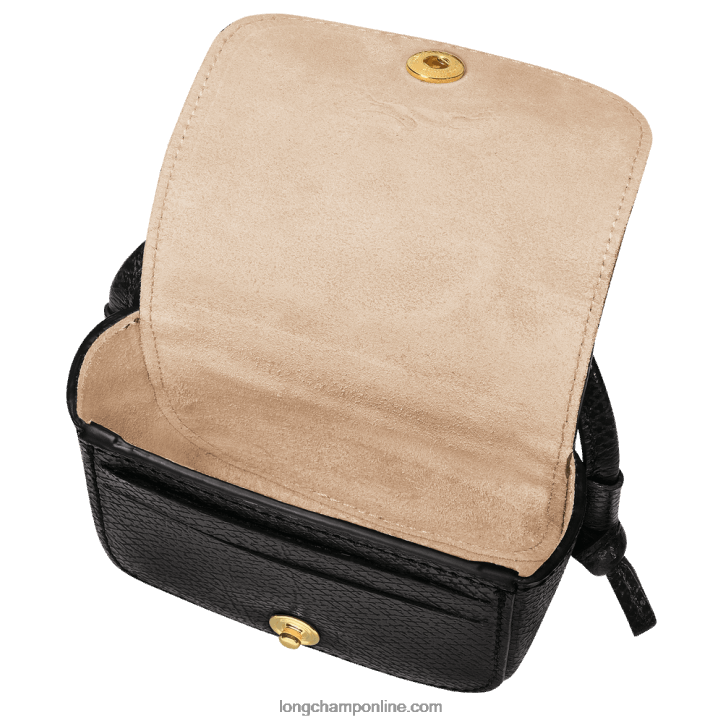 Black F8FL531 Epure Coin purse with leather lace Women Longchamp