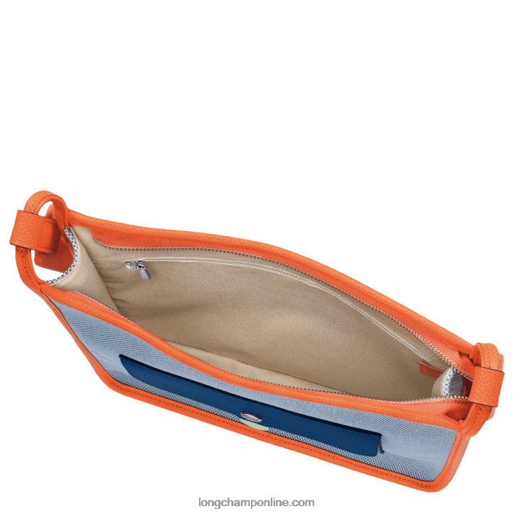 Blue/Orange F8FL260 Le Foulonne Zipped crossbody bag L Women Longchamp