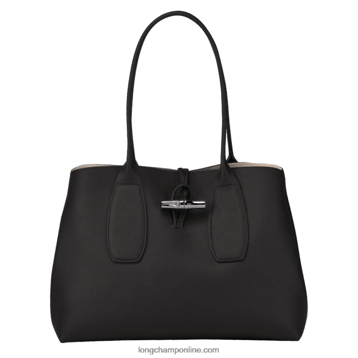Black F8FL368 Roseau Tote bag L Women Longchamp